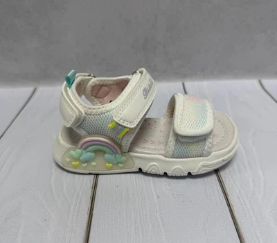 Дитячі босоніжки Tom.m LED для дівчинки білі 26 17 см
