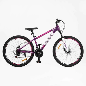 Велосипед гірський CORSO «Genesis» 27.5 дюймів, рама 15" Чорно-рожевий GS-27378