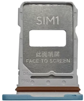 Держатель Sim-карты Xiaomi Redmi Note 15 Pro+ 5G голубой Glacier Blue на две Sim-карты High Copy