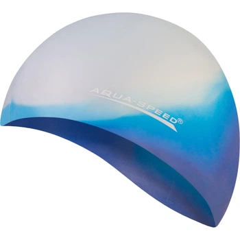 Шапочка для плавания Aqua Speed BUNT бело-голубо-фиолетовая 113-42