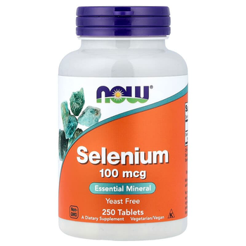 Селен NOW Foods "Selenium" без дрожжей, 100 мкг (250 таблеток)