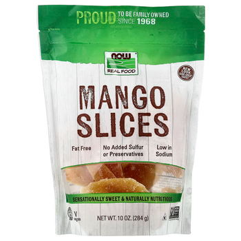 Кусочки манго NOW Foods Real Food "Mango Slices" сушеные (284 г)