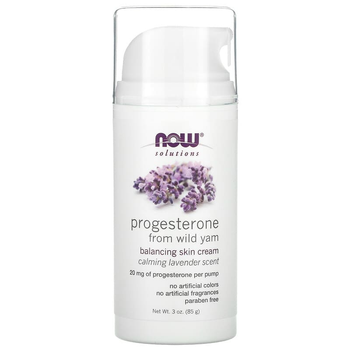 Крем с прогестероном из дикого ямса NOW Foods "Natural Progesterone" с ароматом лаванды (85 г)