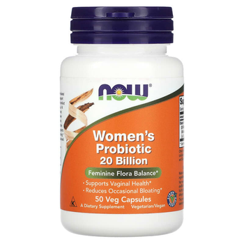Пробиотики для женщин NOW Foods "Women's Probiotic" женская смесь пробиотических бактерий, 20 млрд КОЕ (50 растительных капсул)