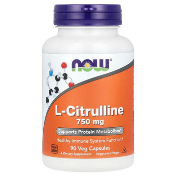 L-цитруллин NOW Foods "L-Citrulline" 750 мг (90 растительных капсул)