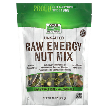 Смесь из сырых орехов NOW Foods Real Food "Raw Energy Nut Mix" не соленые (454 г)