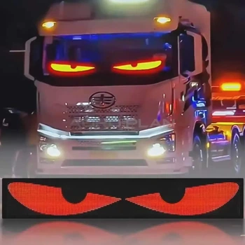 Светодиодная гибкая LED панель на стекло авто, полноцветный дисплей “Глаз дьявола” 150 х 17см 1шт