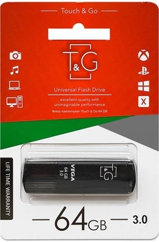 USB флеш-накопичувач 3.0 T&G 64gb Vega 121 Чорний