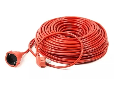 Подовжувач мережевий PowerPlant, 1 розетка, 50 м, Red (PPCA10M50S1L)