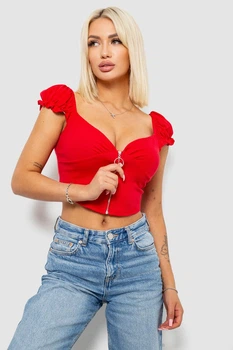 Топ женский в рубчик красный 221R8005 AGER S-M