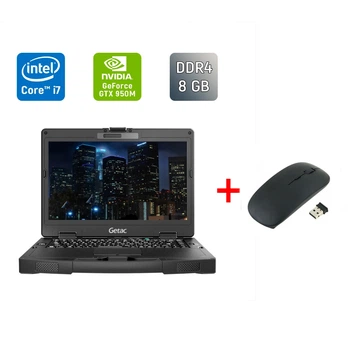 Защищенный ноутбук Getac S410 / 14" (1920x1080) IPS Touch / Intel Core i7-6600U (2 (4) ядра по 2.6 - 3.4 GHz) / 8 GB DDR4 / 256 GB SSD / nVidia GeForce GTX 950M, 2 GB GDDR5, 128-bit / Windows 10 б/у + Подарок Беспроводная мышь / USB