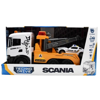 Игровой набор эвакуатор Scania с полицейской машиной TechnoDrive 38 см