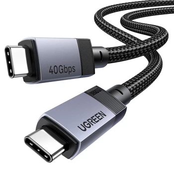 Кабель Ugreen L705 USB-C - USB-C USB4 Gen 3 240 Вт 40 Гбіт/с 8K 60Гц 1 м Космічний сірий (65175)