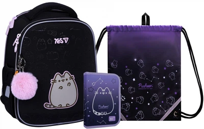 Рюкзак шкільний каркасний + пенал + сумка Yes My Pusheen H-100S