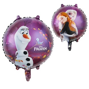 Фольгированная воздушный шарик Коло «Холодное сердце» (Frozen): Анна, Эльза и Олаф, 18" (45 см), двусторонний
