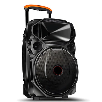 Портативна акустична система Su-Kam SU 612 Bluetooth колонка 200 Вт з 2 бездротовими мікрофонами караоке акустика MP3 USB SD FM радіо запис звуку еквалайзер акумуляторна колонка для вечірок виступів свят та відпочинку на природі
