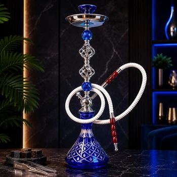 Кальян Hookah Asel D63 Blue высотой 73 см на 1 персону