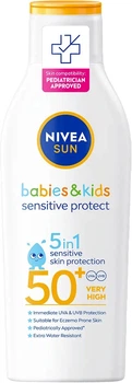 Солнцезащитный бальзам для детей Nivea Kids Sensitive Protect SPF50+ 200 мл (4005900600172)