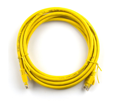 Патч-корд литий RITAR, UTP, RJ45, Cat.6, 2m, жовтий, Cu (мідь)