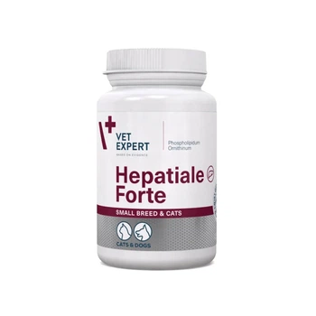 Пищевая добавка Vet Expert Hepatiale Forte Small Breed&cats для поддержки и защиты функций печени у кошек и собак малых пород в капсулах, 40 шт