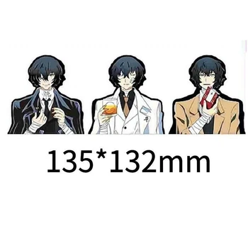 Голографическая наклейка Проза Бродячих Псов Осаму Дадзай Bungo Stray Dogs Osamu Dazai 135x132 мм