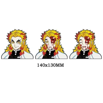 Голографическая наклейка Клинок, рассекающий демонов Ренгока Demon Slayer Rengoku
