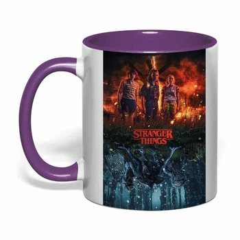 Чашка с печатью "Очень странные дела / Stranger Things" №23 (цвет фиолетовый) (42227)