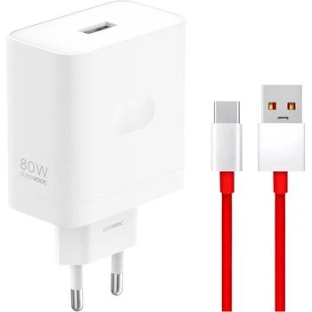 Сетевое зарядное устройство OnePlus SUPERVOOC 80W + Cable USB-A to USB-C (VCB8HBCH) EU [166486]