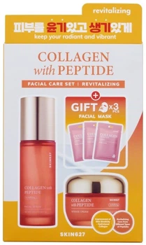 Zestaw do twarzy SKIN627 Collagen With Peptide serum 50 ml  + krem 50 g + maseczki 3 x 22 ml (8809696984746)