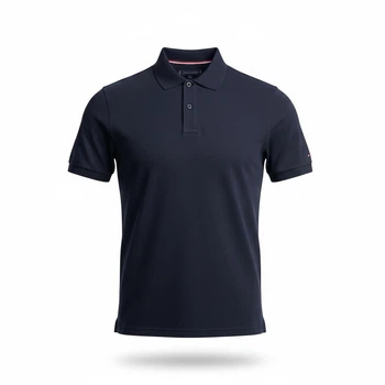 Мужская футболка поло Tommy Hilfiger с вышитым логотипом Tonal Embroidery Logo, темно-синяя, размер M (TH12001.13M)