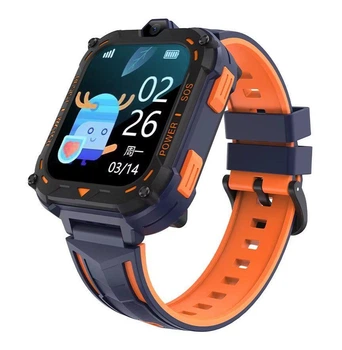 Детские часы телефон Lemfo R8 на Android с 16GB памяти, звонками с SIM-карты, GPS, камерой, WhatsApp, TikTok, Google и функцией прослушивания Оранжевый