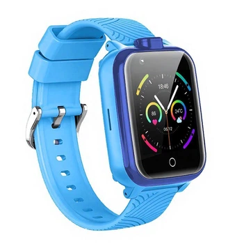 Розумний дитячий годинник Lemfo M45 з GPS, 4G SIM-картою, Wi-Fi, прослушкою, подвійною камерою автономністю до 4 днів Синій