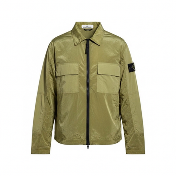 Чоловіча сорочка в стилі Stone Island Ripstop Jacket оливкова розмір XL (SI11006.3XL)