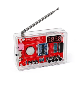 Набор начинающего DIY-радио FM 87-108Mhz, LED, тренировочная плата для сборки и пайки, с корпусом