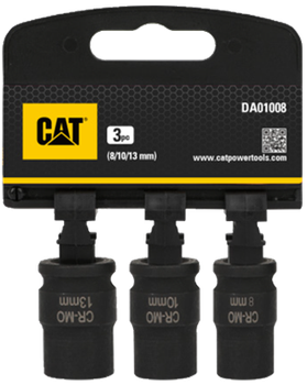 Zestaw nasadek udarowych CAT DA01008 3/8 cali 3 szt (6943475895709)