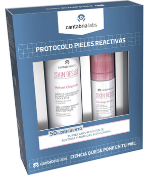 Набір для догляду за обличчям Cantabria Labs Skin Resist Set Гель для вмивання Velvet 200 мл + Сироватка для обличчя Sensage 30 мл (8436574365184)