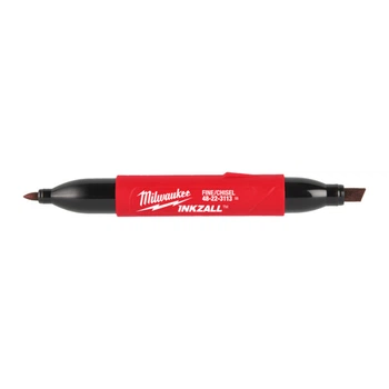 Маркер для стройплощадки INKZALL Double Tip MILWAUKEE, тонкий/скошенный, черный (48223113)