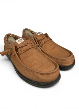 Мокасины Hey Dude Wally Stretch Canvas NUT (40700-2AH),Коричневый Размер 46 (US M13) 30см