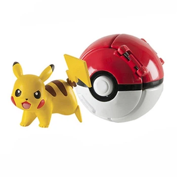Пикачу шар Покемон Pokemon Pikachu мяч Покеболл детская игрушка Покебол игрушка Pokemon Go с фигуркой