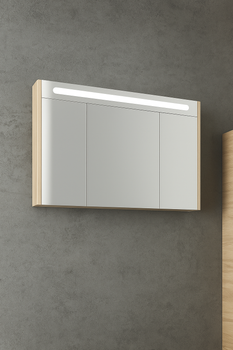 Дзеркальна шафа Aquanil Napoli Dorado 100 970х730х170 мм, колір під дерево