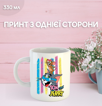 Кружка Том и Джерри с принтом керамическая чашка Tom and Jerry 330 мл Uk_982