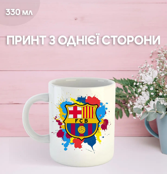 Кружка Барселона футбольный клуб Barcelona футбол с принтом керамическая чашка 330 мл Uk_1352