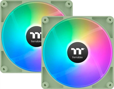 Zestaw wentylatorów Thermaltake CT140 Reverse ARGB Matcha Green (2-Fan Pack) (CL-F201-PL14MG-A)