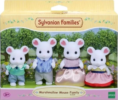 Zestaw figurek Sylvanian Families Marshmallow Mouse Family 4 szt (5054131053089)