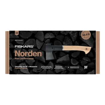 Подарунковий набір Fiskars Norden chopping axe N7 + sharpener SET 1051146