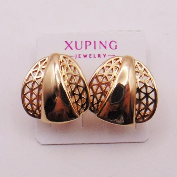 Сережки медзолото Xuping 15х16 мм xp88