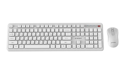 Комплект (клавіатура, миша) бездротовий Gembird KBS-WPS-01-W-CYRL White ( 26904 )