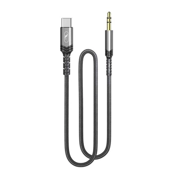 Аудіо-кабель SkyDolphin SR29 3.5 мм - USB Type-C (M/M), 1 м, Чорний (SDAUX-000076)