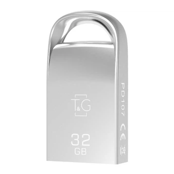 Флеш-накопичувач USB 32GB T&G 107 Metal Series Сріблястий (TG107-32G)