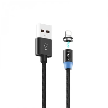 Кабель SkyDolphin S59L Magnetic USB - Lightning (M/M), 1 м, Чорний (USB-000440)
